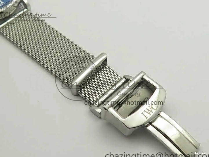 MIROTIME 0405 FastDry Portofino IW356501 SS V3 MK 1:1 Best Edition Black Dial On SS Mesh Bracelet MIYOTA 7195